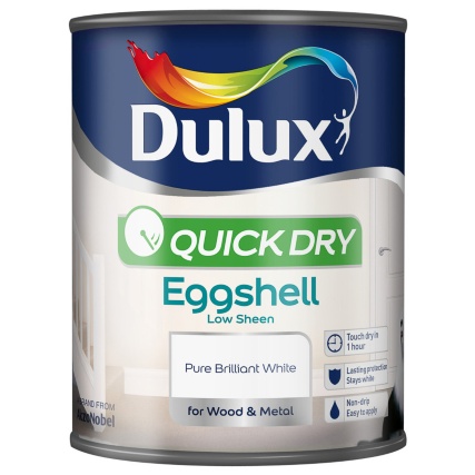 Dulux Quick Dry Eggshell White 750ml